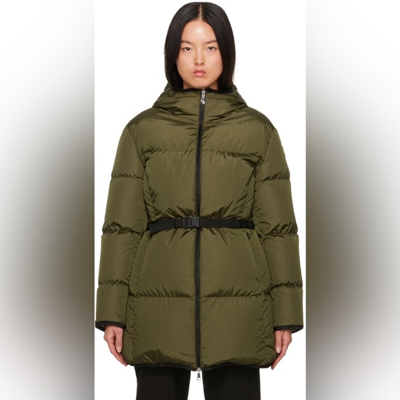 Moncler Jackets & Blazers - Moncler Green Sirli Hooded Zip Up Short Down Puffer Coat Jacket Size 3 Large